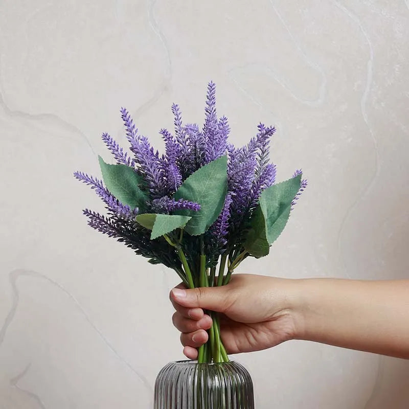 The Lavandula | Artificial Purple Lavender Bouquet (9 sticks)