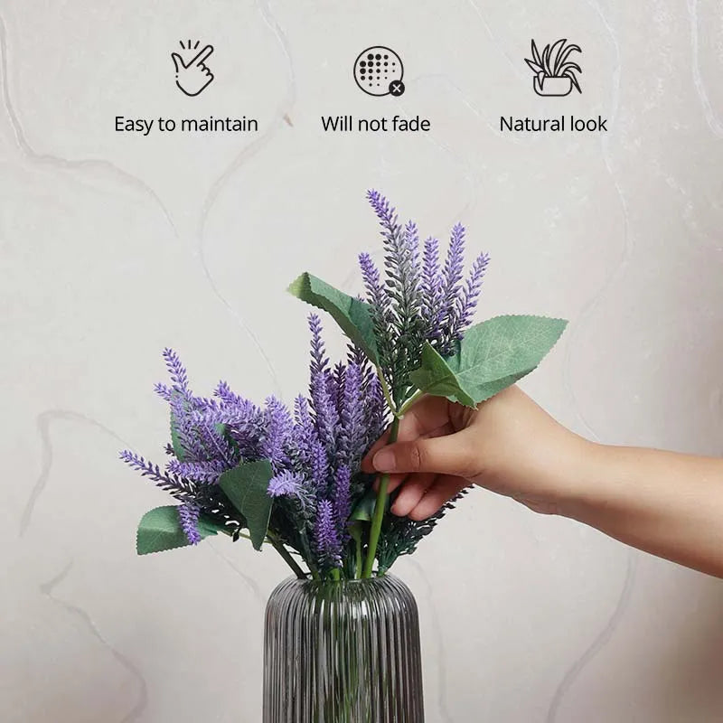 The Lavandula | Artificial Purple Lavender Bouquet (9 sticks)