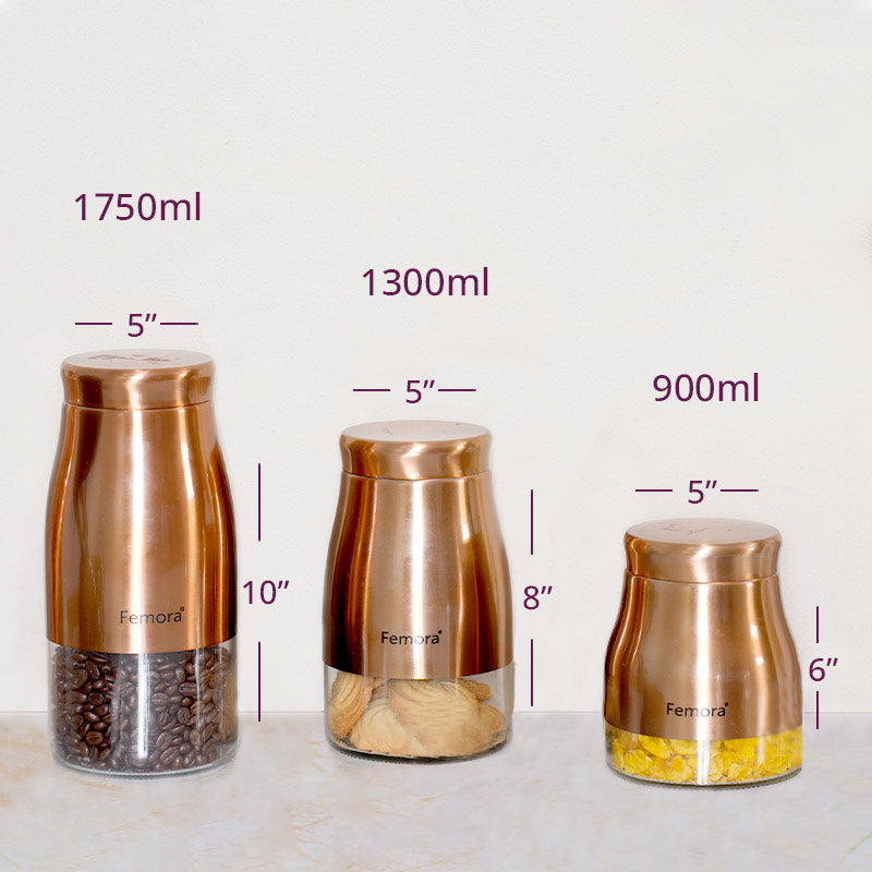 Rose Gold Storage Jar