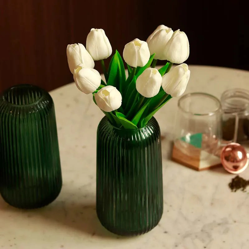 The Lisse | Artificial Tulips in Blue and White | Set of 10 flowers