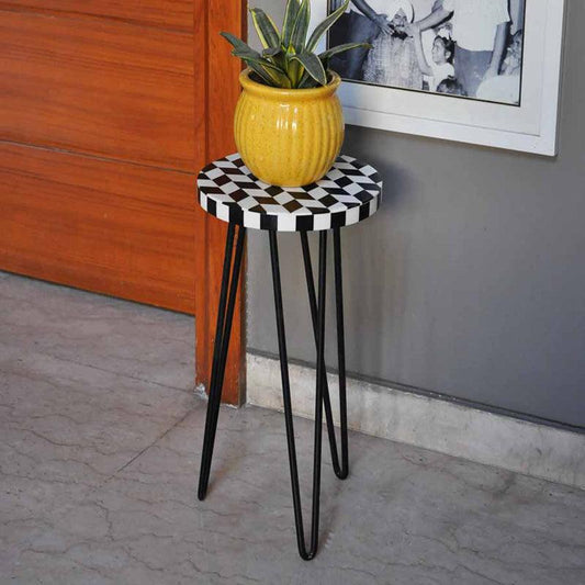 Check Small Side Table