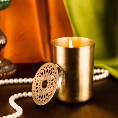 Golden Metallic Scented Candle