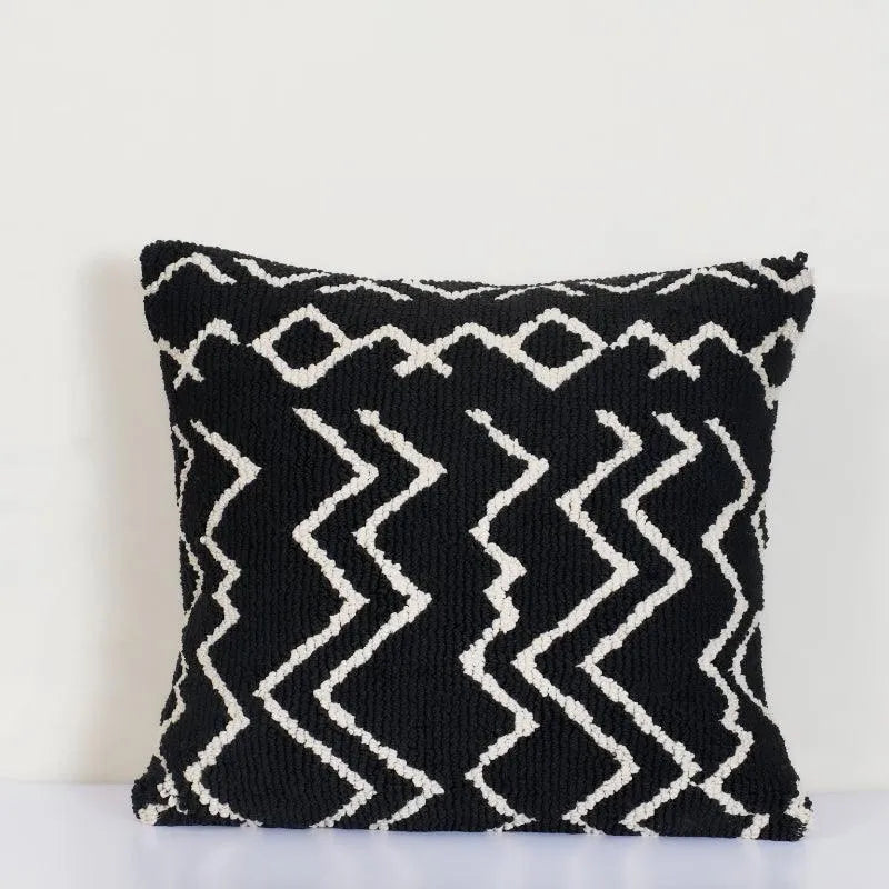 Abstract Printed Square Polyester Cushion Cover (Single)
