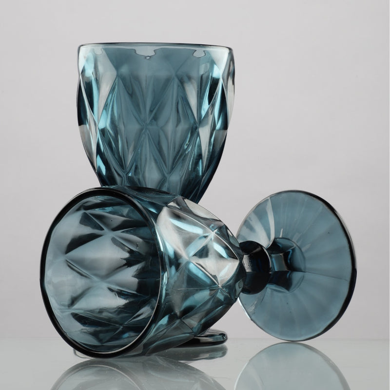 Tinted Goblet | Set Of 2 | Multiple Colors Aqua