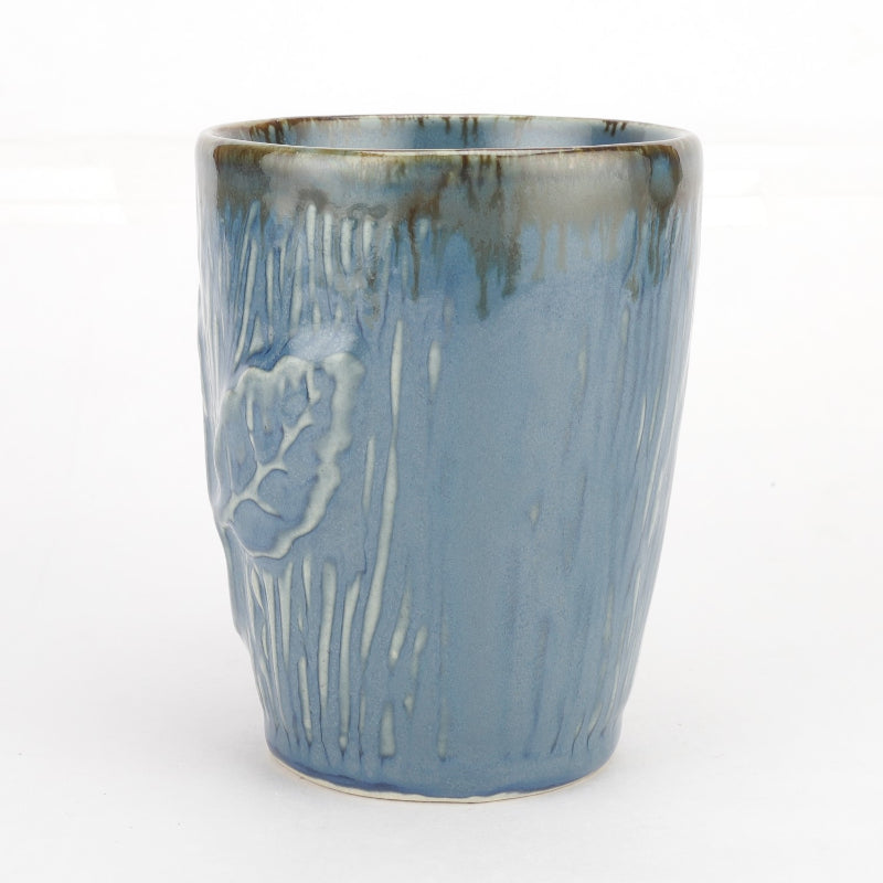 Ceramic Navy Leaf Mugs | Set of 2 Default Title