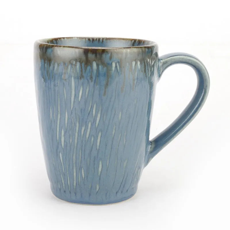 Ceramic Navy Leaf Mugs | Set of 2 Default Title