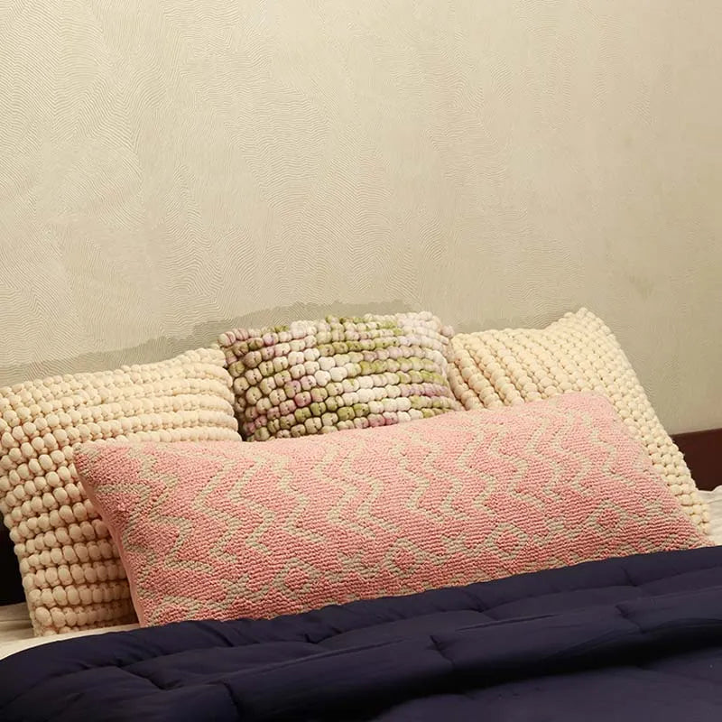 Boho Cylindrical Cushion Cover | Set of 2 | 15 × 40 Inches