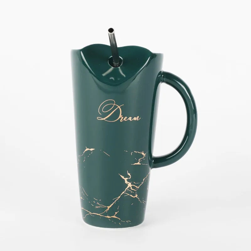 Ceramic Dream Green Straw Mug Default Title