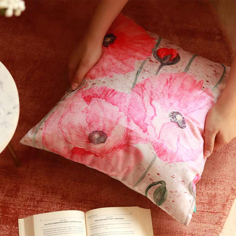 Rachel Blossom Velvet Cushion Cover (Single)