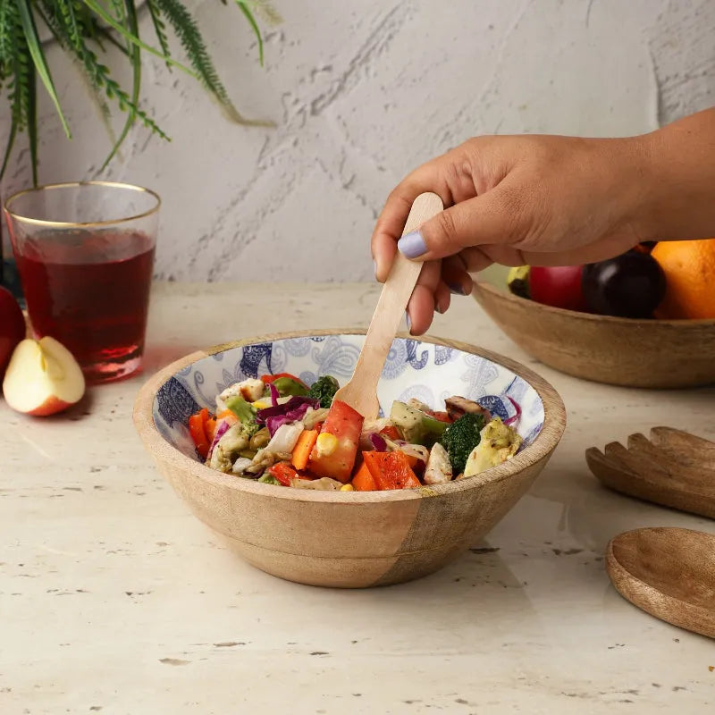 Wooden Small Salad Bowl | Royal Elephant Default Title