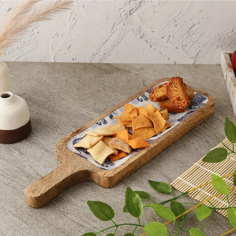 Wooden Paddle Shaped Platter | Royal Elephant Default Title