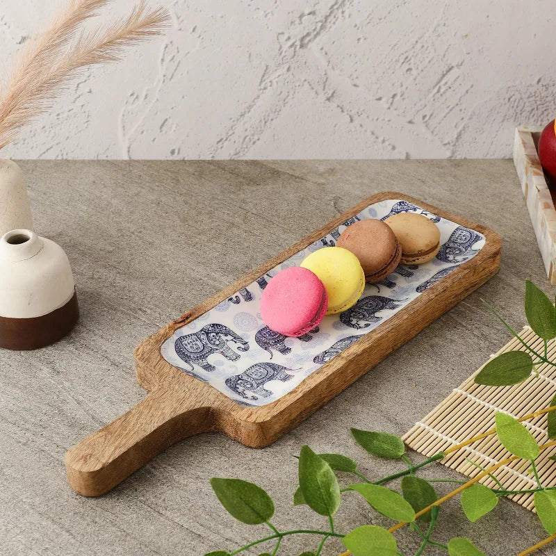 Wooden Paddle Shaped Platter | Royal Elephant Default Title
