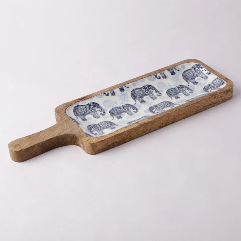 Wooden Paddle Shaped Platter | Royal Elephant Default Title