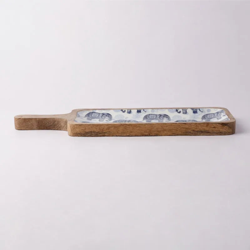 Wooden Paddle Shaped Platter | Royal Elephant Default Title