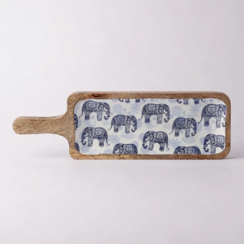 Wooden Paddle Shaped Platter | Royal Elephant Default Title