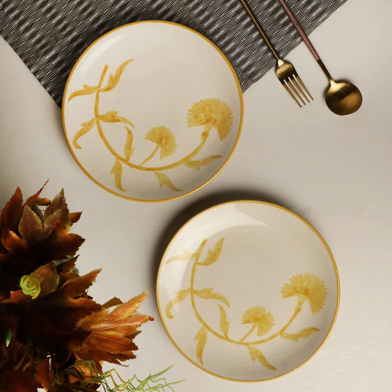 Yellow Blossom Dinner Plate | Set of 2 Default Title