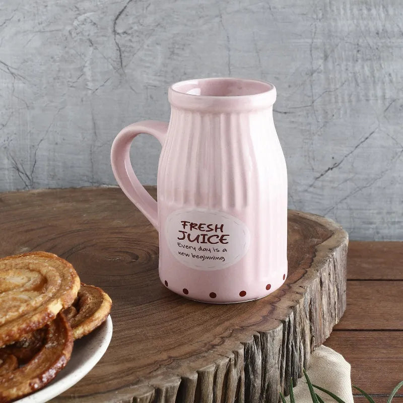 Ceramic Pink Large Juice Mugs Default Title