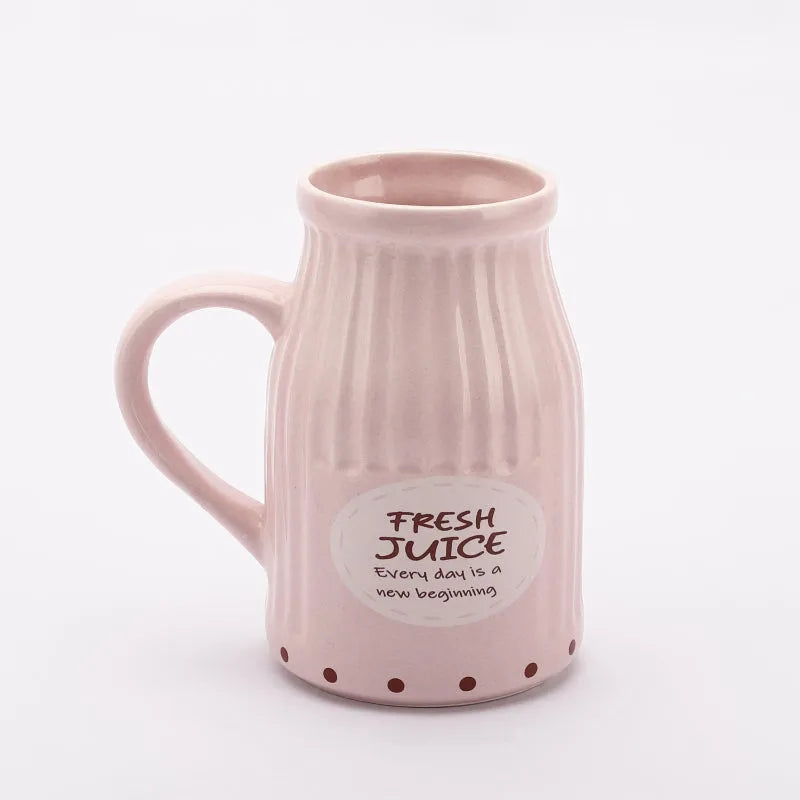 Ceramic Pink Large Juice Mugs Default Title
