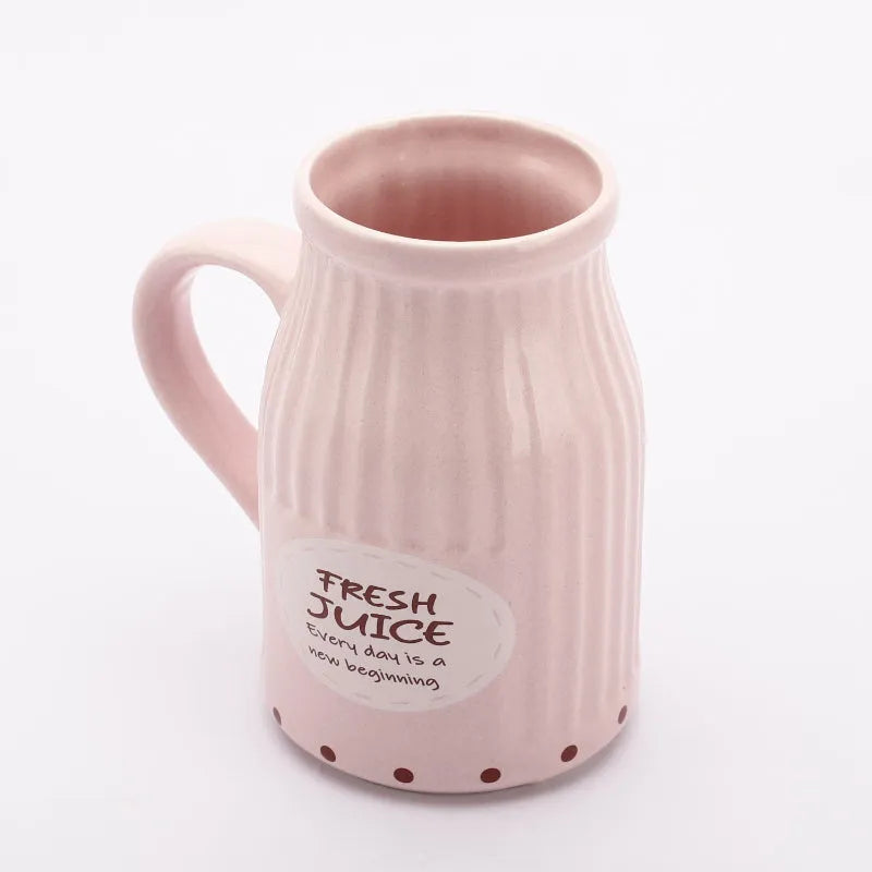 Ceramic Pink Large Juice Mugs Default Title