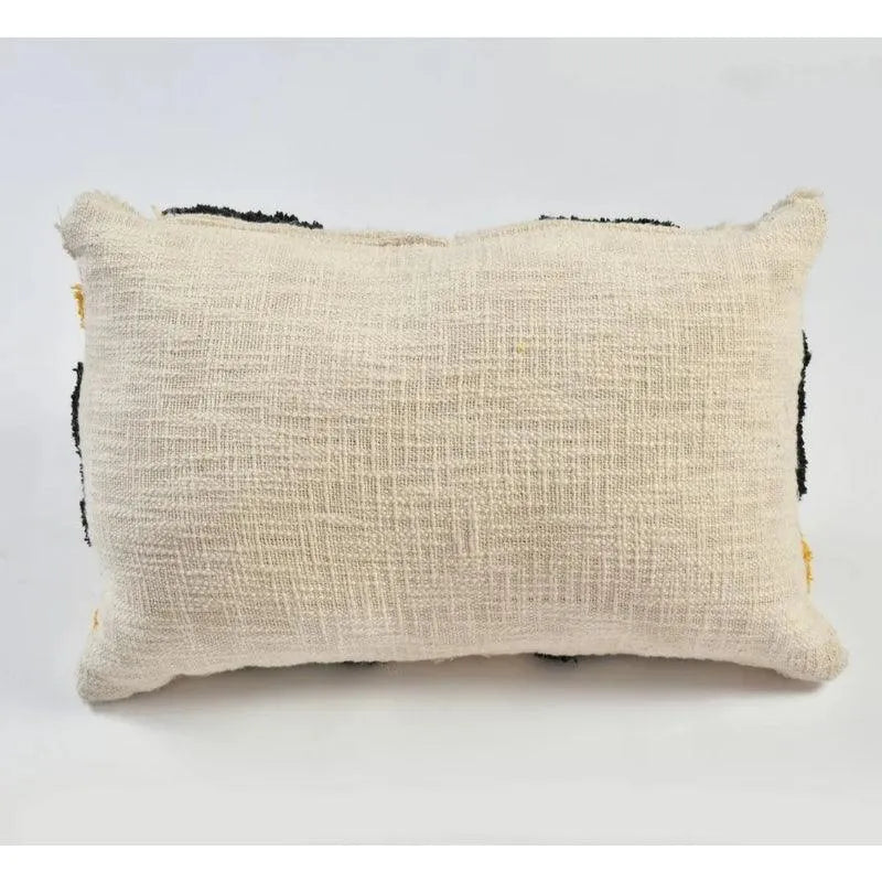 Cross Pattern Cotton Cushion Cover | 20x12 Inches