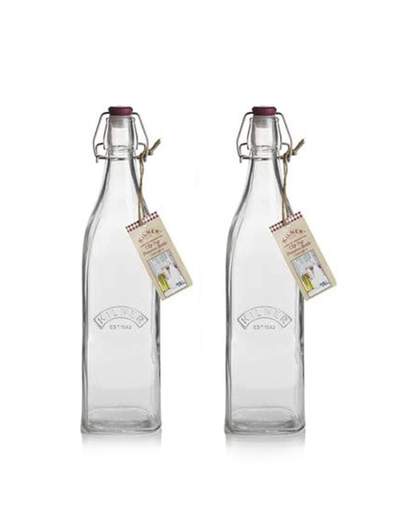 Clip Top Preserver Bottles | Set Of 2 | 1 Litre