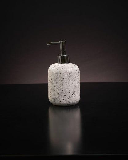 Trendy Design Ceramic White Texture Bathroom Set | Set of 3