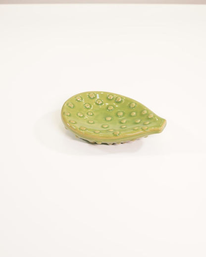 Cactus Design Ceramic Bathroom Accessories Set | Set of 3