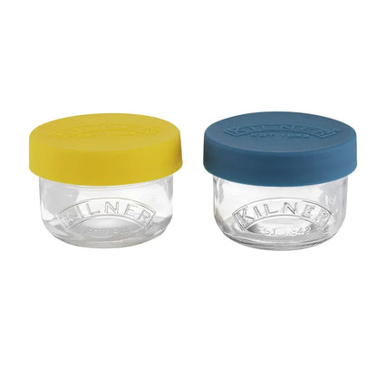 Kilne Glass Snack and Storer with Silicone Lid | Set of 2 | 125 ml Default Title