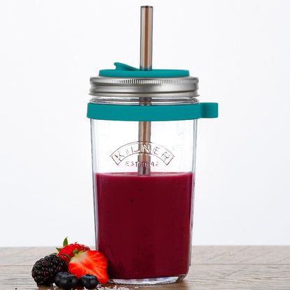 Glass Smoothie Making Set with Stainless Steel Straw | 500ml Default Title