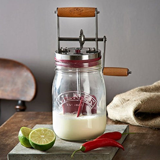 Glass Jar with Attached Butter Churner | 1 Litre Default Title