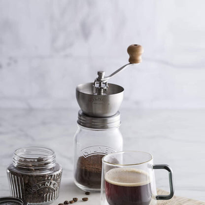 Coffee Storage Jar with Stainless Steel Grinder Default Title