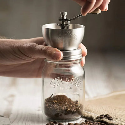 Coffee Storage Jar with Stainless Steel Grinder Default Title