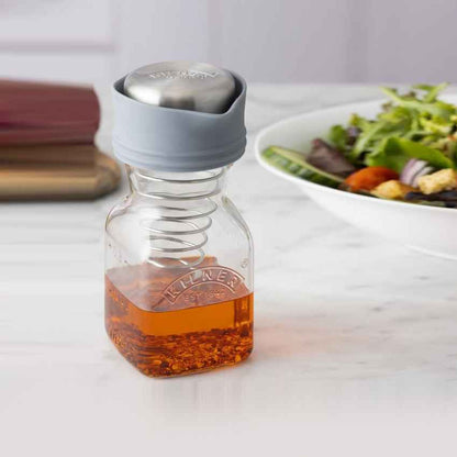 Handy Salad Dressing Clear Glass Mixer Bottle Jar Cap Spring with Lid | 500ml