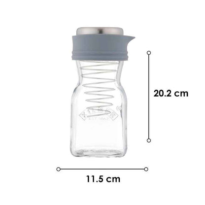 Handy Salad Dressing Clear Glass Mixer Bottle Jar Cap Spring with Lid | 500ml