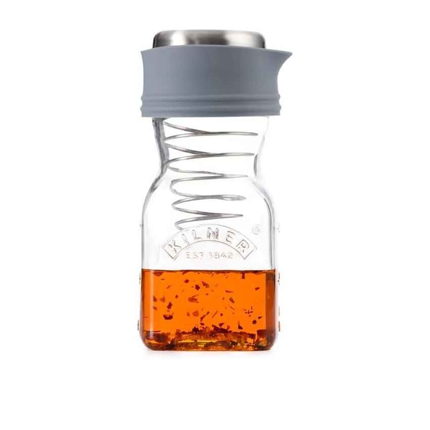 Handy Salad Dressing Clear Glass Mixer Bottle Jar Cap Spring with Lid | 500ml