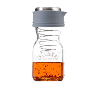 Handy Salad Dressing Clear Glass Mixer Bottle Jar Cap Spring with Lid | 500ml