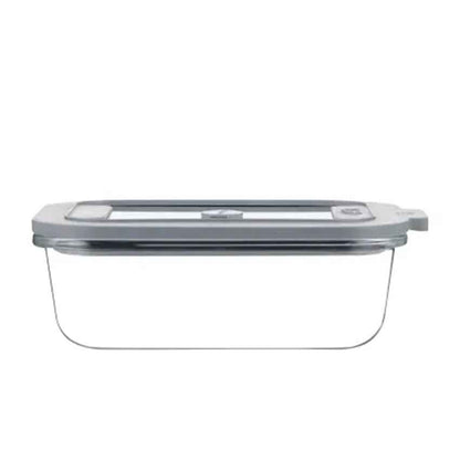 Stylish New Fresh Rectangle Clear Glass Storage Container | 7 x 5 x 2 inches | 630ml