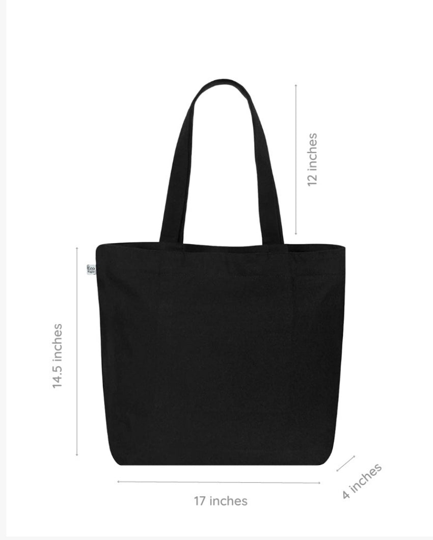 No Room For Plastic Large Zipper Tote Bag | 17 x 4 x 15 inches