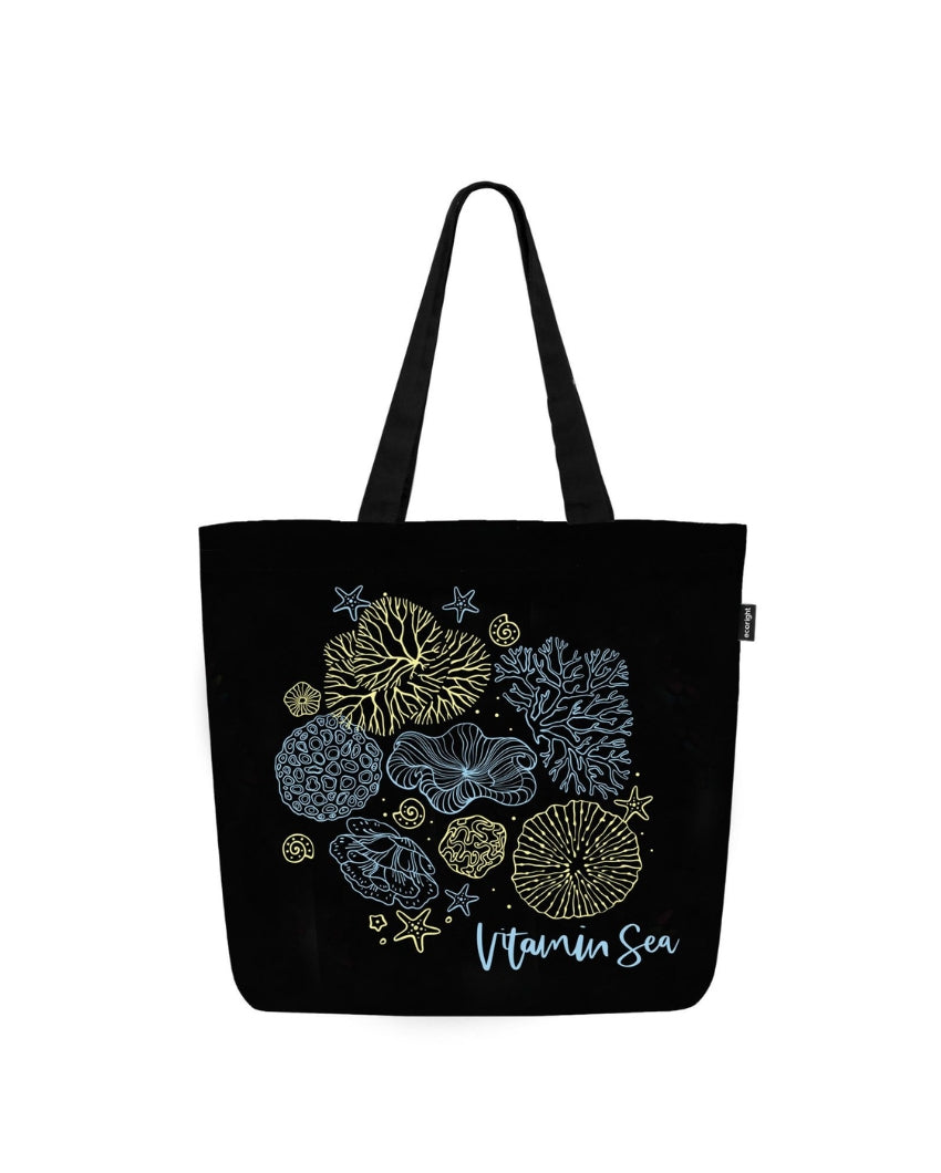 Vitamin Sea Large Zipper Tote Bag | 17 x 4 x 15 inches