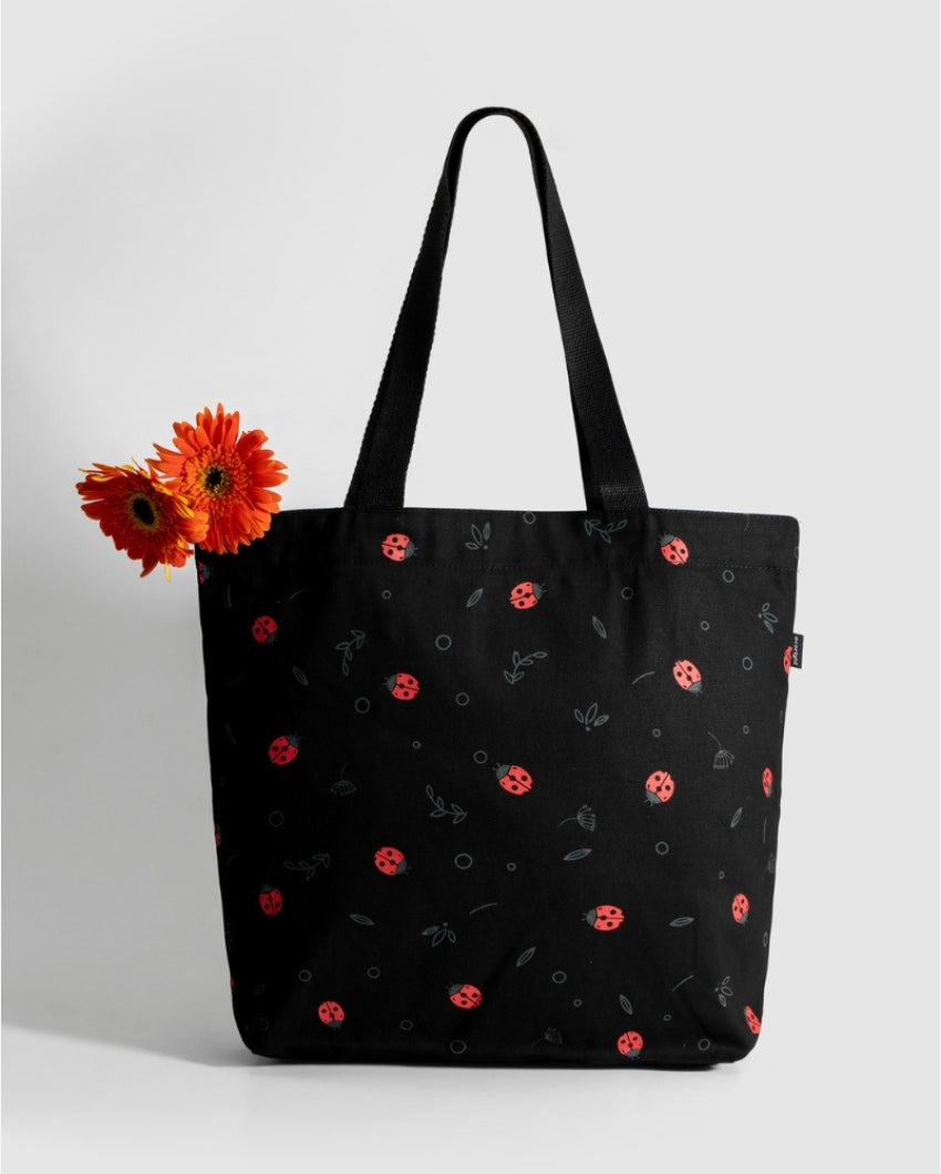 Beetles Large Zipper Tote Bag | 17 x 4 x 15 inches