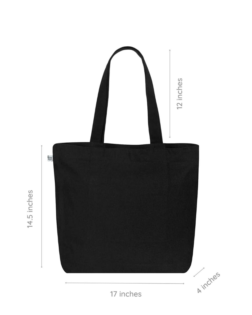 Mesmerizing Stingray Large Zipper Tote Bag | 17 x 4 x 15 inches