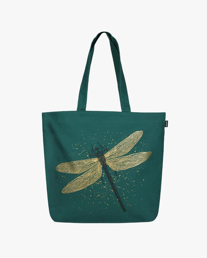 Spectacular DragonFly Large Zipper Tote Bag | 17 x 4 x 15 inches