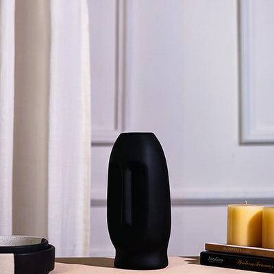 Modern Matte Finish Ceramic Face Flower Vase | 5 x 9 inches