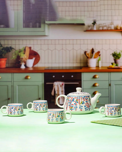 Charming Springy Floral Tea Pot Set