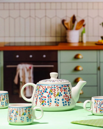 Charming Springy Floral Tea Pot Set