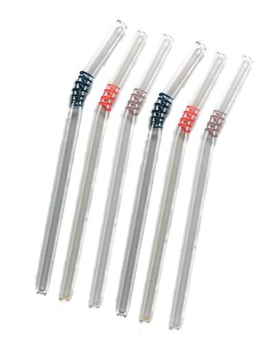 Mix Swirl Glass Straws | Set Of 6