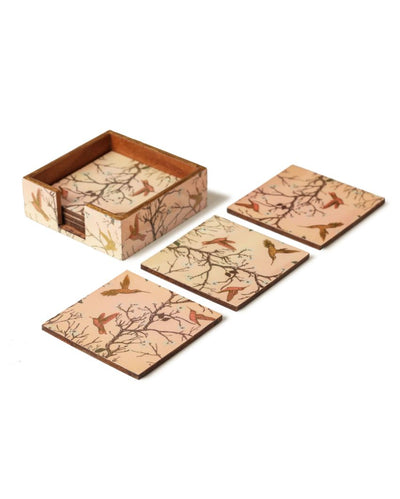 Graceful Soaring Flying Bird Coasters | Set of 6 | 4 x 2 inches