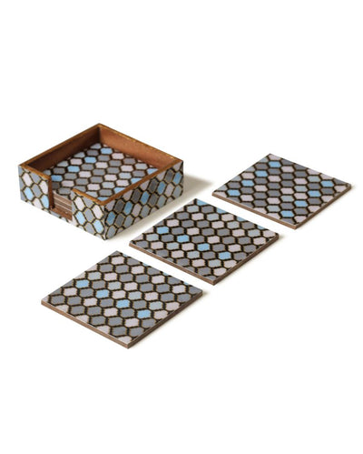 Playful Vibrant Zingy Box Coasters | Set of 6 | 4 x 2 inches