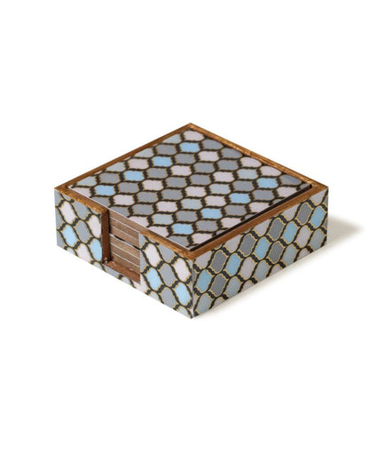 Playful Vibrant Zingy Box Coasters | Set of 6 | 4 x 2 inches