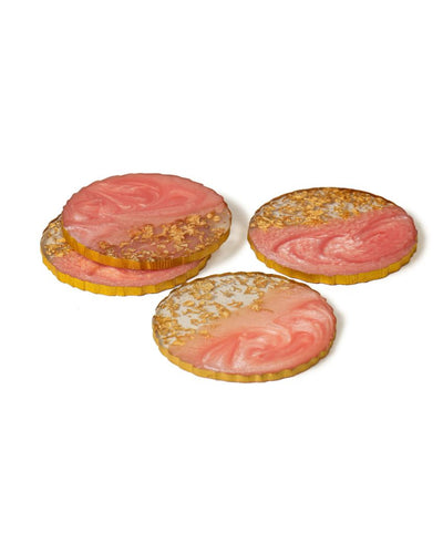 Elegant Artistic Resin Art Coasters | Set of 4 | 4 x 4 x 2 inches